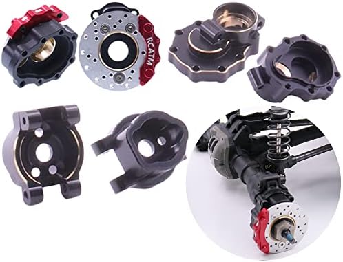 RCATM 1/10 RC TRX4 Brass counterweight Rear axle C-Cup hub Shaft Joint Bracket for Traxxas lid and Caliper Assembly Compatible with TRX6 midbridge use
