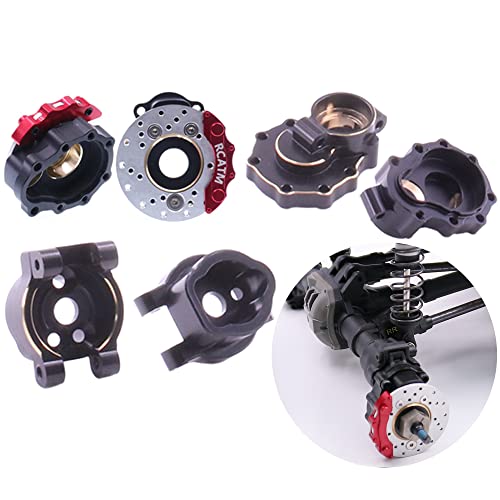 Rcatm 1/10 Rc Trx4 Brass Counterweight Rear Axle C-Cup Hub Shaft Joint Bracket For Traxxas Lid And Caliper Assembly Compatible With Trx6 Midbridge Use #TOP7