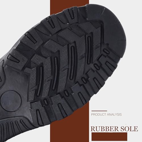 Men' S Leather Hiking Oxford Shoes Casual Round Toe Non-Slip Lace-Up Outdoor Hiking Shoes Suitable for Driving Work4