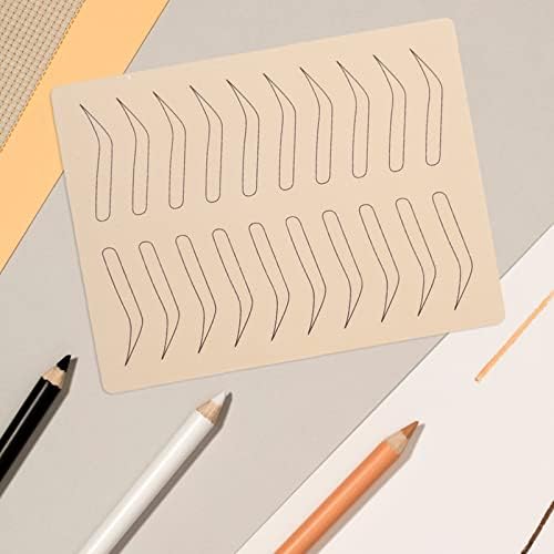 Healifty 4 Sheets Practice Skin Permanent Makeup Latex Skin for Eyebrow Tattoo Microblading Supplies
