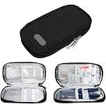 DEWIN Cold Storage Bag, Insulin Bag Portable Insulin Cold Storage Bag Medicines Refrigerated Cool Bag (Black)