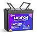 24V 50Ah Lithium Battery, Rechargeable LiFePO4 Battery with Built-in 50A BMS Board, 5000+ Deep Cycles, Perfect for RV, Solar System, Fishing Boat, Camper and Off Grid Applications