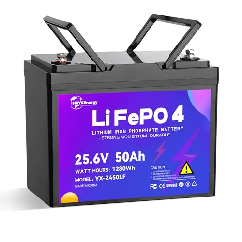 Image of 24V 50Ah Lithium B attery with Built-in 50A BMS Board,5000+ Deep Cycles | Rechargeable Battery, Perfect for RV, Solar System, Fishing Boat, Camper and Off Grid Applications.