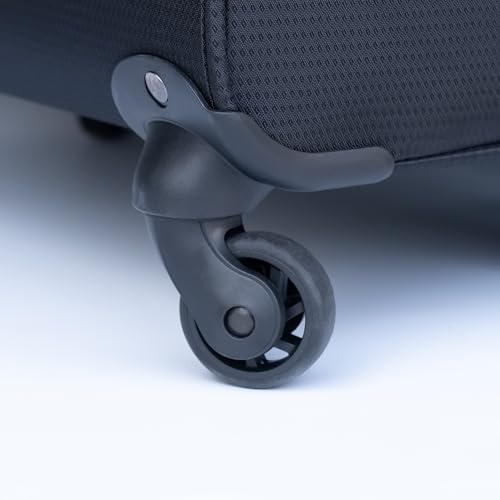 Soft Edge Oxford Cloth Suitcase with Ergonomic Handle and Silent Double Row Universal Wheels(Black)4