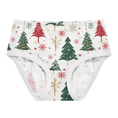 GuoChe Elastic Waistband Panties Breathable Underwear for Kids Christmas Trees in Sizes 2T,3T, 4T, 5T, 6Y and 8Y