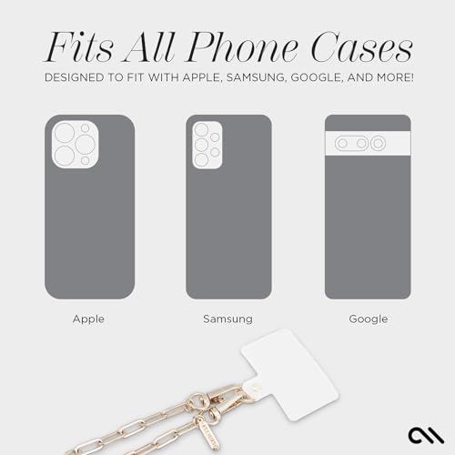 Case-Mate Crossbody Phone Lanyard/Chain - Hands-Free Strap - Gold - image 2