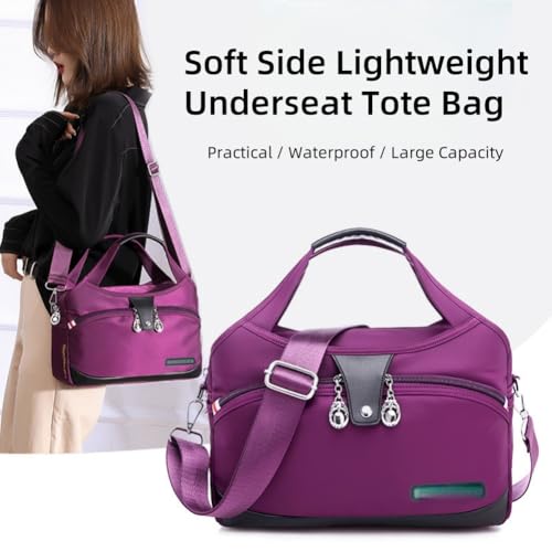 Blaciokamith Soft Side Lightweight Underseat Tote Bag,Anti Theft Tote Bag for Women,Multi-pocket Waterproof Handbag2