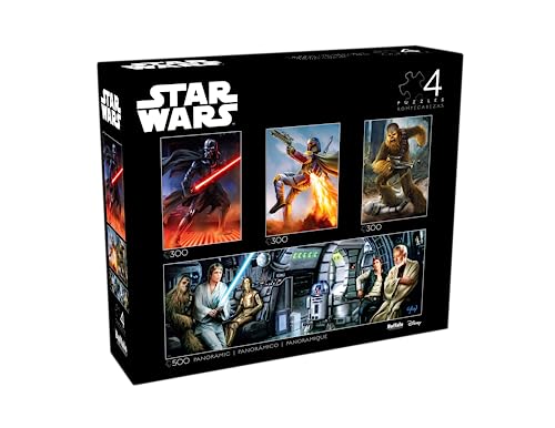 Buffalo Games - Star Wars - 4 x 1 Multipack - Classic Multipack #2 - Multi Piece Jigsaw Puzzle for Adults -Challenging Puzzle Perfect for Game Nights...