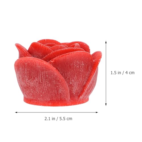 Lámpara de vela rosa LED roja para decoración del hogar 2