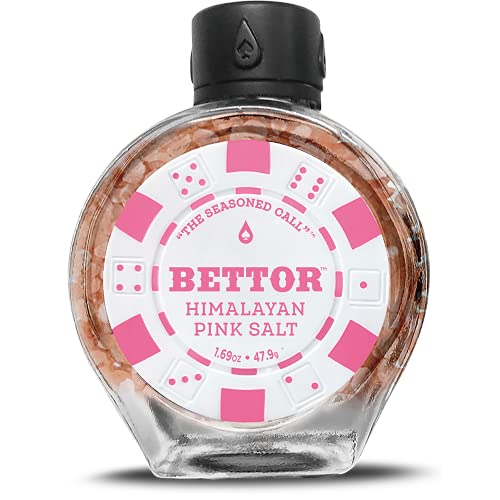 A Bettor Company Himalayan Pink Salt - Sea Salt Shaker - Casino Theme Novelty Gifts for Poker Players - Collectible Gifts for Men - Product of Pakistan - 1.69oz/47.9g (1 Pack (Single Count))