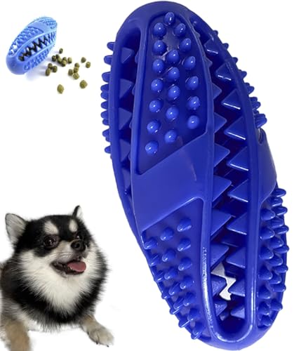 Functional Habitat Dog Treat Toy Ball, Treat Dispensing Dog Toys, Slow Feeder Puzzle, and Dog Toys to Keep Them Busy with This Blue 3-in-1 Interactive Dog Ball for Small and Medium Size Dogs
