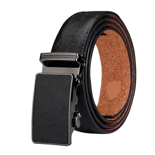 Leather Genuine Belt For Men Grain Automatic Buckle Belt