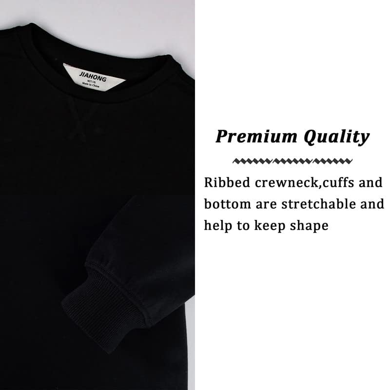 Kids Fleece Sweatshirts Soft Cotton Warm Crewneck Shirt Long Sleeve Pullover Sweatshirts for Boys or Girls4