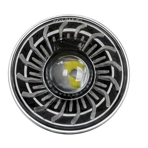 Phare Led Rond 5.75 Pouces Ensemble Optique de Moto 5-3/4 avec DRL Blanc et Ambre Effet Vortex