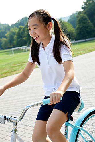 Image of French Toast Girls' Short Sleeve Stretch Pique Polo Shirt