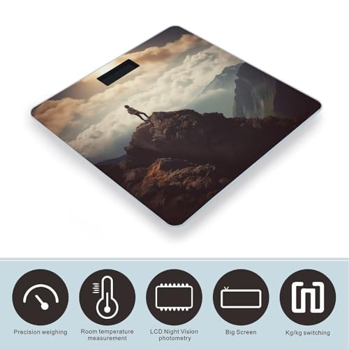 Báscula Digital de Baño con Capacidad 400 lb y Display LCD miniatura 3