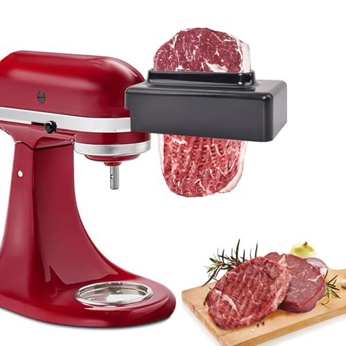 Meat Tenderizer for Kitchenaid Mixer, Meat Tenderize Attachment for Kitchenaid Stand Mixer with Stainless Gears, Black