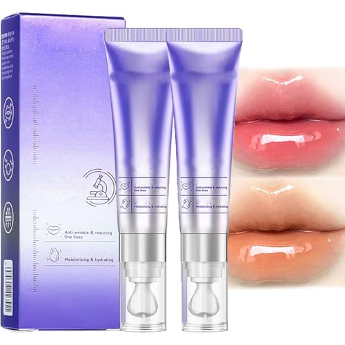 Sérum Labial Hidratante, Voluminizador Y Antiarrugas. Sérum Voluminizador Que Cambia De Color. Efecto Mascarilla Brillante Con Volumen Instantáneo Y Reducción De Líneas Expresión (01#+02#)