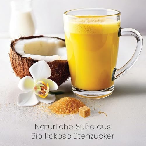 EWL Naturprodukte BIO Goldene Milch 275 g, Golden Milk mit Kurkuma, Ingwer, Ashwagandha, Ceylon Zimt, Ceylon Pfeffer und Kokosblütenzucker