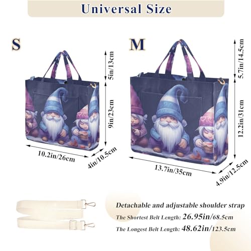 Bolso Tote de Pana Púrpura Oscuro para Mujer miniatura 3