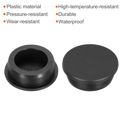 Image of MECCANIXITY 3pcs T-Shaped Silicone Plugs 39.3mm 1-1 /2 Inch Dia Snap in Plug Hole Seal Cover Round Rubber Stopper for Kitchen Rubber Bulkheads Waterproof Sealing Plugs Black