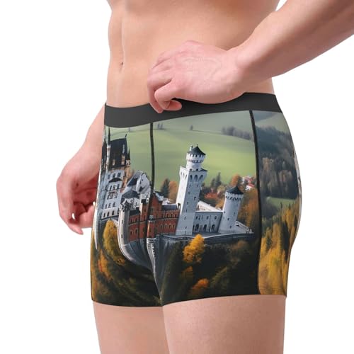 Men's Underwear Germany Neuschwanstein Castle Boxer Briefs, Stretch Moisture-Wicking Trunks and Boxer Brief for Men4