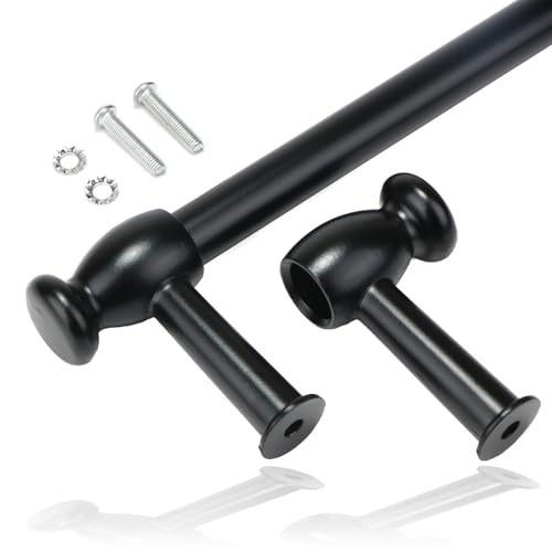 Spares2go Poignée de porte-serviettes universelle à découper sur mesure pour four (noir)