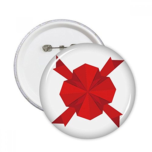Décoration de Noël ronde origami rouge pour raviver un vêtement terne en hiver