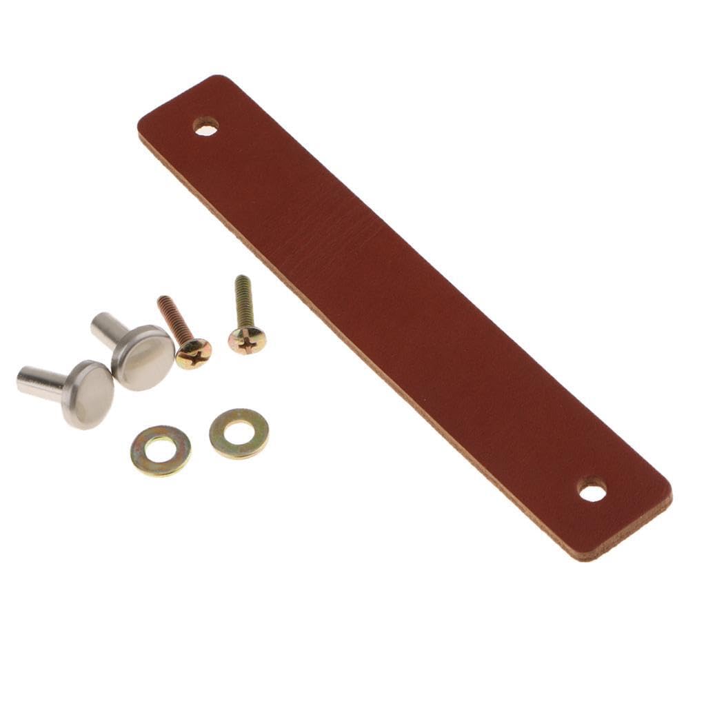 Twisaxc 7Pcs Drawer Wardrobe Pulls Made Of Premium Leather For Luxurious Finish Pulls Handle Cabinet Leather Drawer Knobs