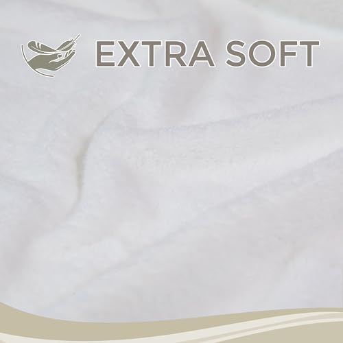 Image of Ioly's Hooded Baby Bath Towels for Newborn Essentials 41 inch Set of 2 Towels with Hood for Kids Babies Toddler Infant (Large) Baby Towel Cosas para Bebes recien nacidos Bath Items (White and Gray)