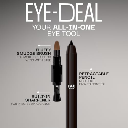 Image of FAE Beauty Eye-Deal Jewel Toned Metallic Purple Kajal | Waterproof & Smudgeproof | Intense Gel Long Wear | With Moringa & Calendula | Dermatologically Tested | Built-in Sharpener & Brush | Shade - Grape Sorbet