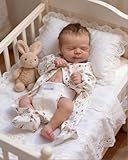 Zero Pam Realistic Reborn Baby Dolls Girls with Hair, Lifelike 18 Inch 45 CM Full Body Soft Vinyl Newborn Sleeping Toddler Girl Anatomically Correct Baby Dolls that Look Real Life Size Toys for Kids