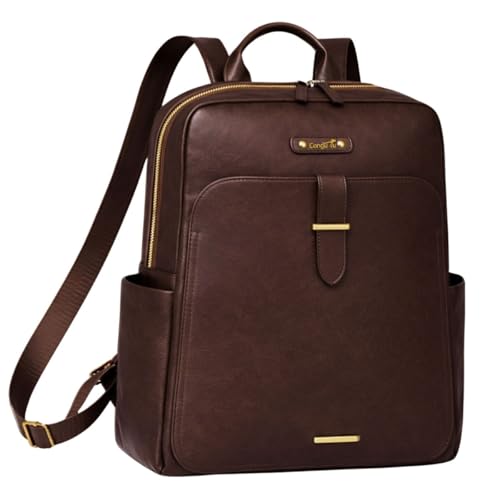 Mochila Bolsa Feminina Casual Antifurto Média Charmosa Espaçosa Dia Dia Passeio Trabalho Faculdade (Café)