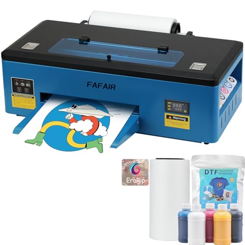 Image of FAFAIR A3 L1800 DTF Printer, High-Speed DTF Printer Bundles with White Ink Mixing System & Auto Clean, DTF Transfer Machine with 1 x Roll of Film, 5 x 250ml Ink and Powder (L1800+Software)