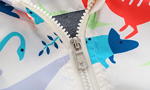 Baby Toddler Boys Windbreaker Jacket Dinosaur Car Hooded Jacket Coat Hooded Top Spring Fall Kids Outwear 1-6 Years4