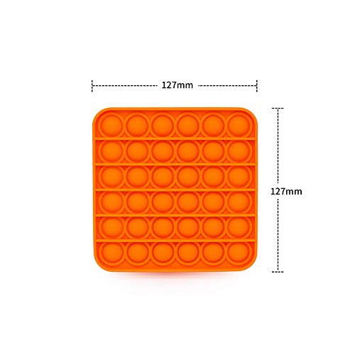 Image of LIVYU LIFE Push pop Bubble Fidget Toy, Stress Relief and Anti-Anxiety Tools Sensory Toy for Autism ADHD to Relieve Stress for Kids and Adults (Square-Orange)