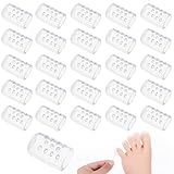 30 protectores de dedos de silicona antifricción para hombres y mujeres, protectores de dedos suaves y transparentes, protectores de dedos de los pies, protectores de dedos de gel para callos,