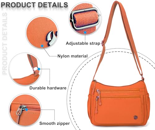 Image of Pealwel Casual Crossbody Bag with Anti Theft Pocket - Women Lightweight Water-Resistant Purse Bag