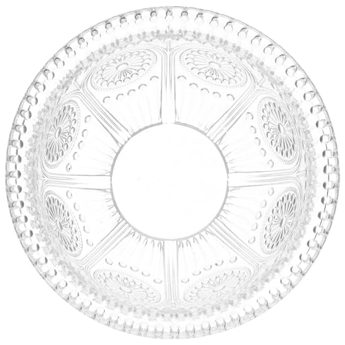 jojofuny Bol à Dessert en Verre Transparent à Décor Floral en Relief 1 Bol Rétro sans Pied pour Glace Salade et Fruits Polyvalent pour Maison Restaurant et Traiteur