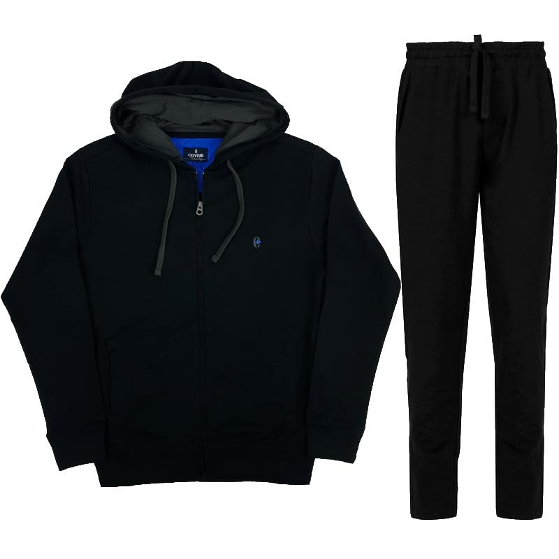 Tuta Uomo Completa Da Ginnastica Cotone Garzato Con