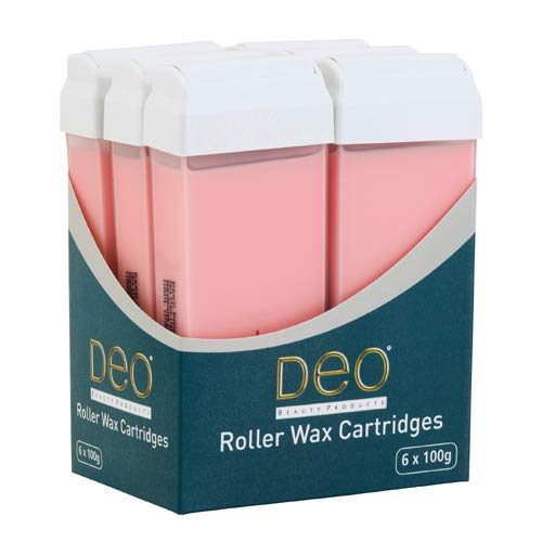 8703 Deo Roller Wax Waxing Cartridge Refill Depilatory Large Head 100ml Pink x 6