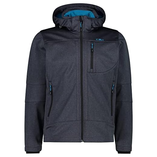 CMP, Man Jacket Zip Hood, Man, Titanio Mel., 56