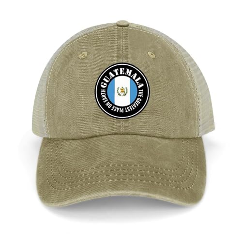 Yelolyio The Greatest Place On Earth Casquettes de baseball Guatemala Drapeau Guatemala Casquettes en coton Chapeau de soleil Casquettes patriotiques pour hommes et femmes Casquettes en maille