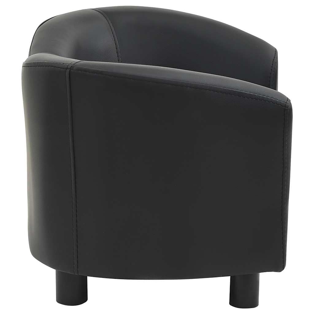 vidaXL Hundesofa Schwarz 67x41x39cm Kunstleder Hundecouch Hundebett Haustier