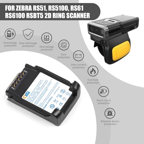 Image of 25-Pack for Zebra RS5100 Ring Scanner BT-000397 Battery RS51 RS61 RS6100