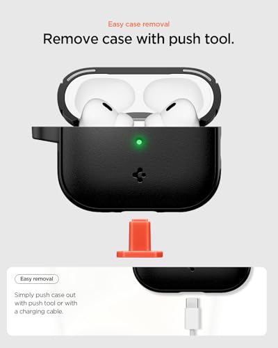 Image of Spigen for AirPods Pro 3 Case, Carabiner Included, Shock-Proof, Light & Compact Cover, (Spigen Vault) - Matte Black