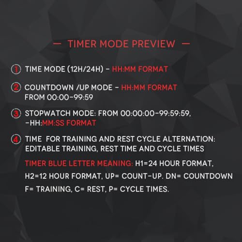 Cronómetro de entrenamiento Gym Timer Clock, temporizador de intervalos de 6 bits con control remoto, reloj en tiempo real, cuenta regresiva y cronómetro, para gimnasio, oficina, sala de estar y piscina miniatura 3