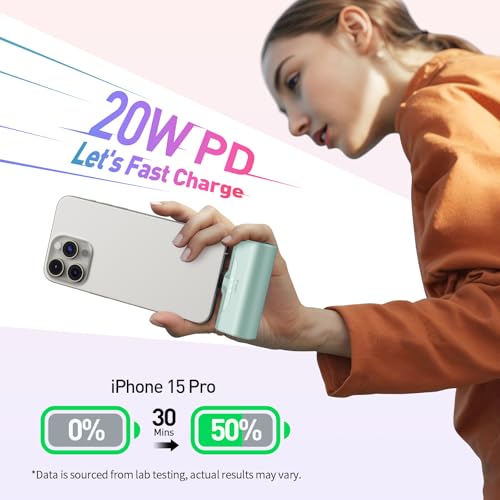 Image of iWALK Portable Charger for iPhone 17 /16 /15 USB-C Small Power Bank 20W 4,500mAh Fast Charging Battery Pack Compatible with iPhone 15 /16 /17 Plus /17 Pro /17 Pro Max, Samsung Galaxy S25 /S24 /S23 Android