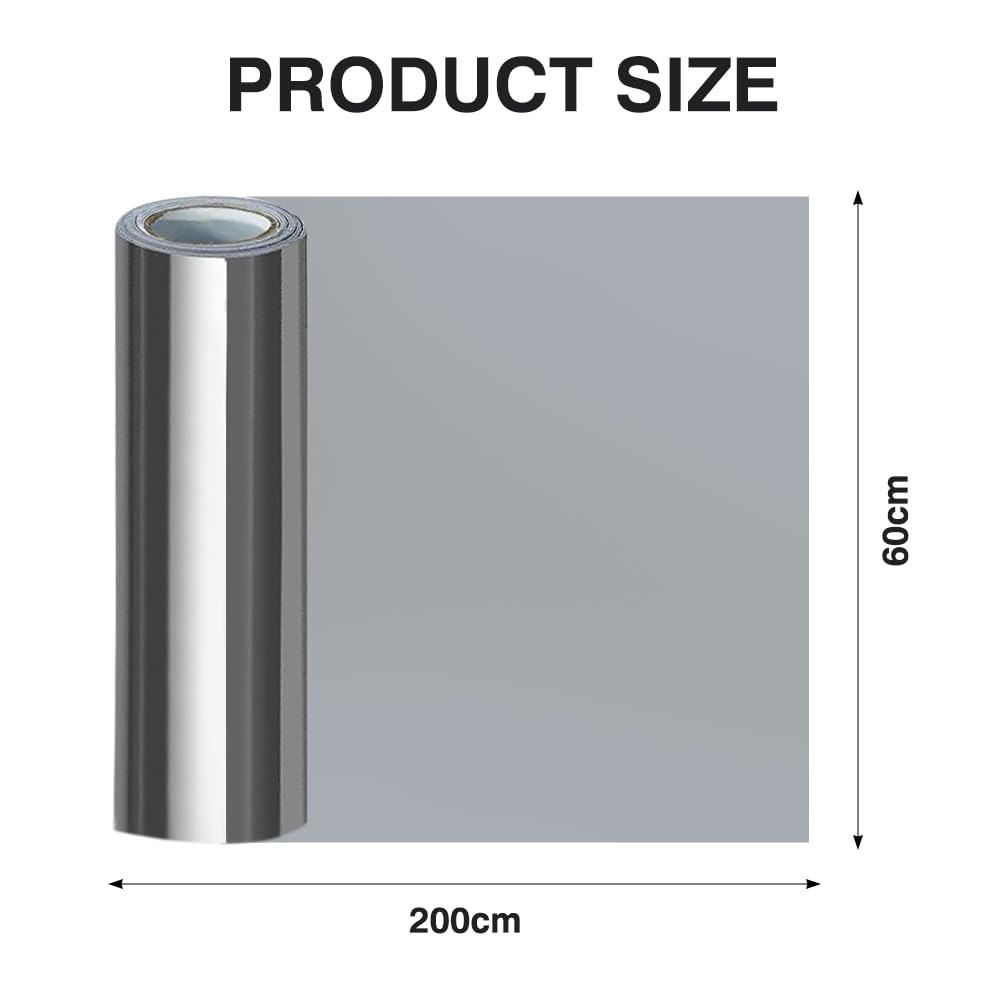 Lámina protectora para ventanas, protección solar contra el calor, interior o exterior, sin residuos, protección contra el calor, autoadhesiva UV para ventana, protector solar (60 x 200 cm)