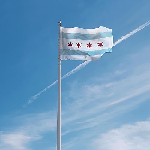 Drapeau de la ville de Chicago emblématique en nylon durable pour célébrations - 7